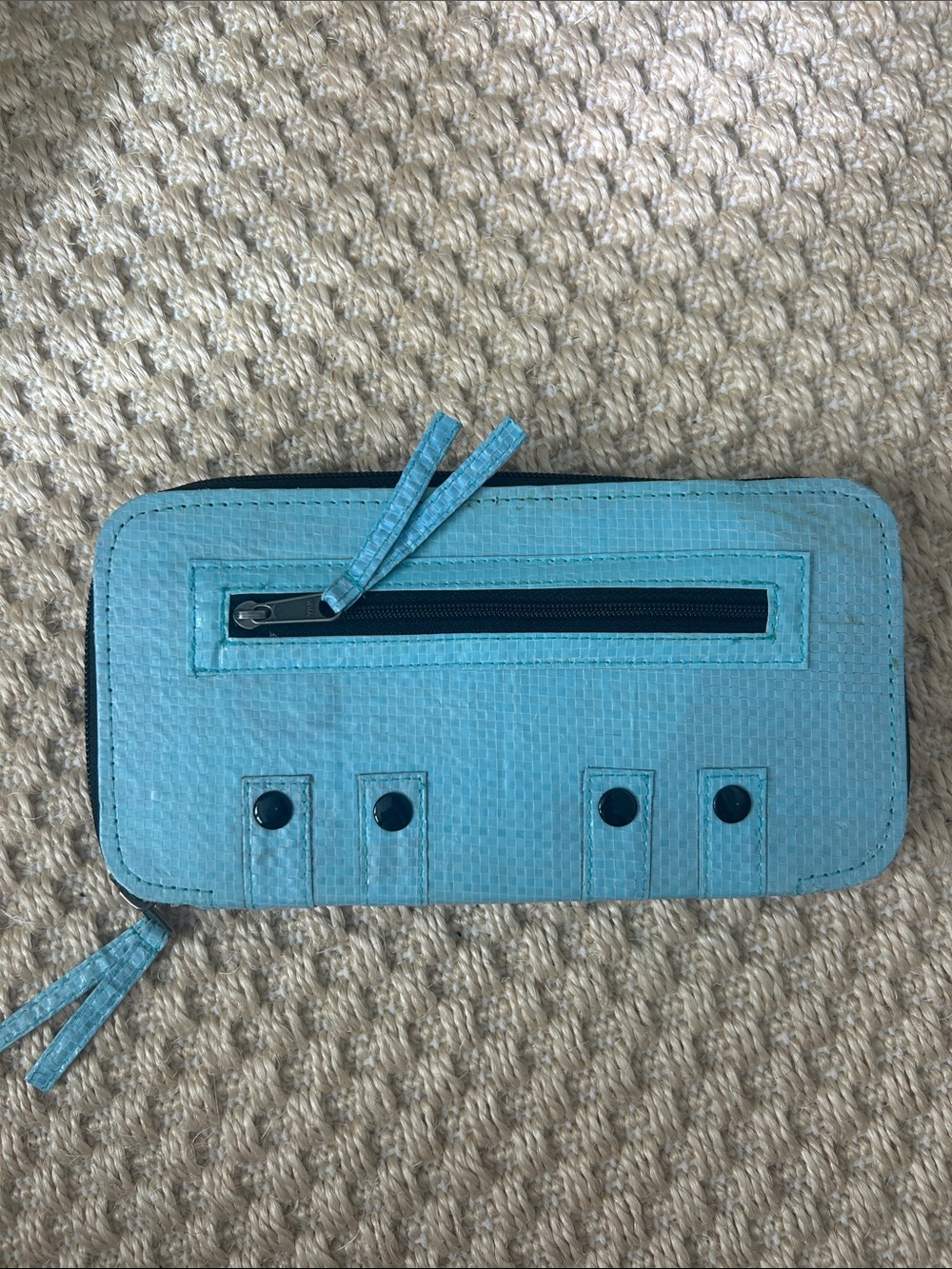 nomi Light Turquoise Zip & Snap wallet